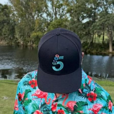 Good 5 Golf Trucker Hat Midnight Black
