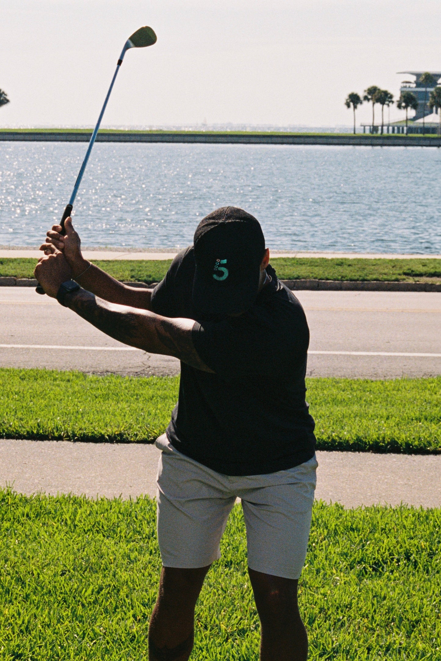 Good 5 Golf Trucker Hat Midnight Black