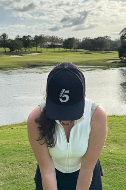 Good 5 Golf Trucker Hat Midnight Black