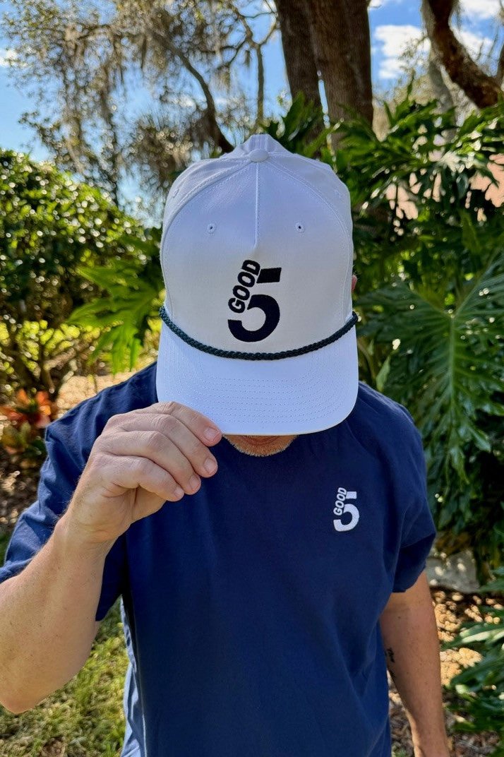 Good 5 Golf Heavyweight Ring Spun Navy Blue Tee Shirt