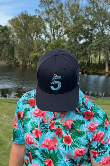 Good 5 Golf Trucker Hat Midnight Black