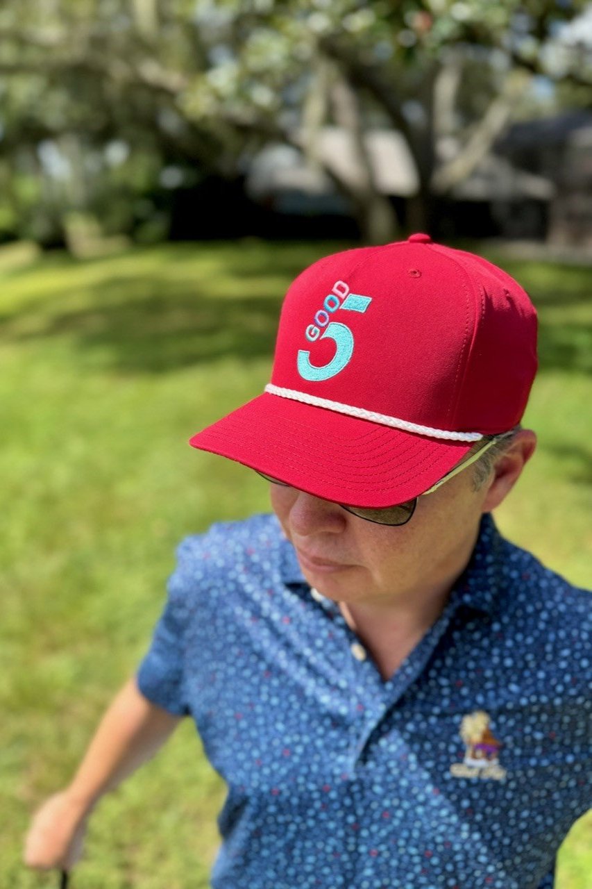 Good 5 Golf Rope Cap Apple Red