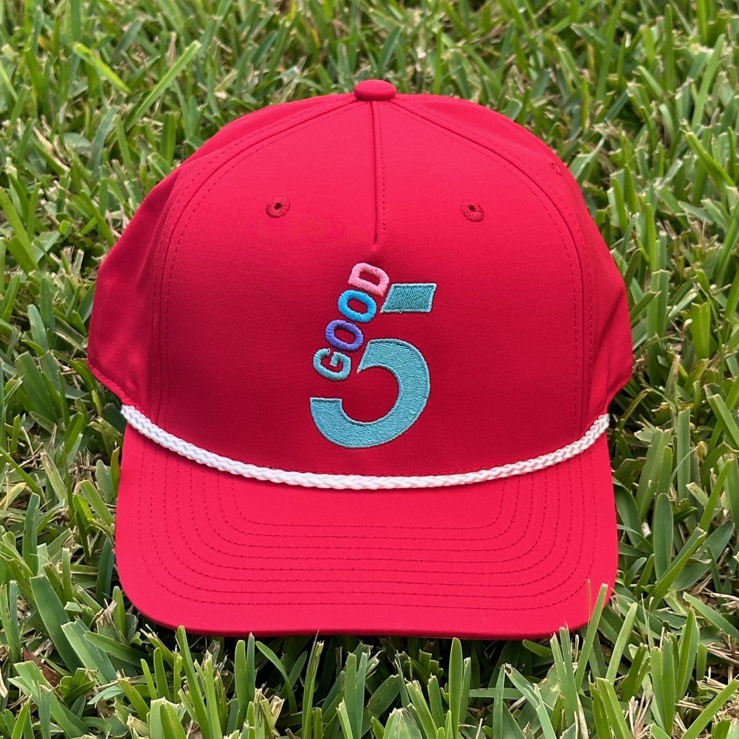 Good 5 Golf Rope Cap Apple Red